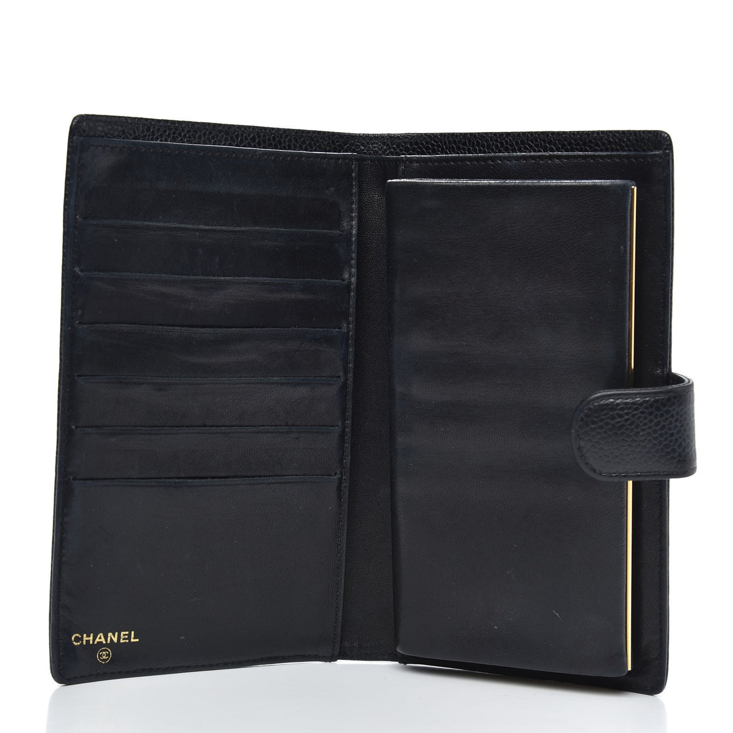 Caviar Timeless CC French Wallet Black