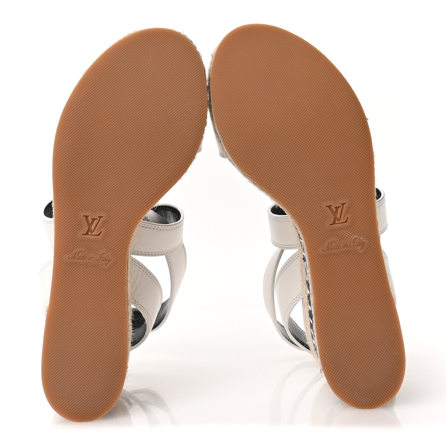 Calfskin Boundary Wedge Sandals 38 White