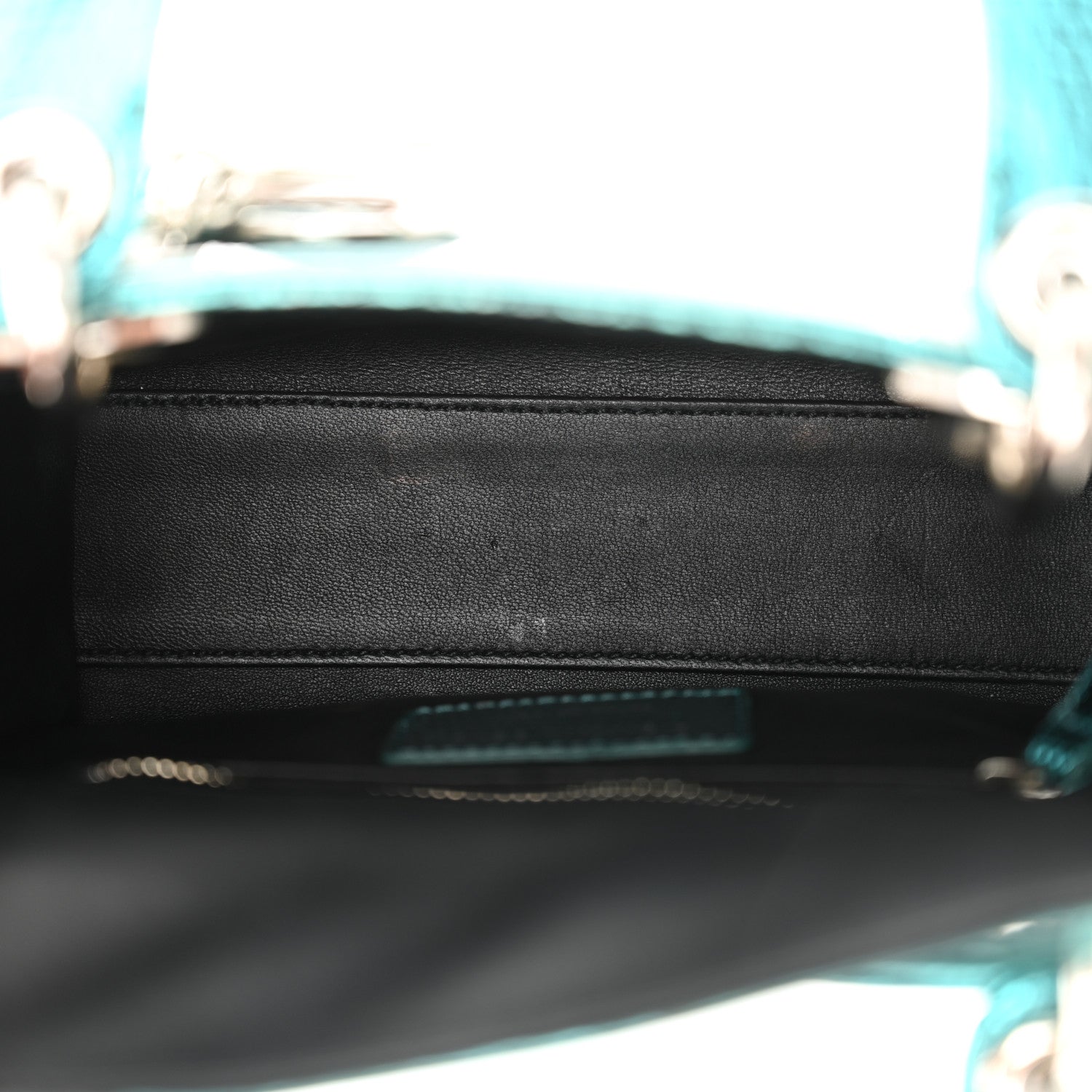 Christian Dior Metallic Lizard Mini Lady Dior Blue 5 of 14