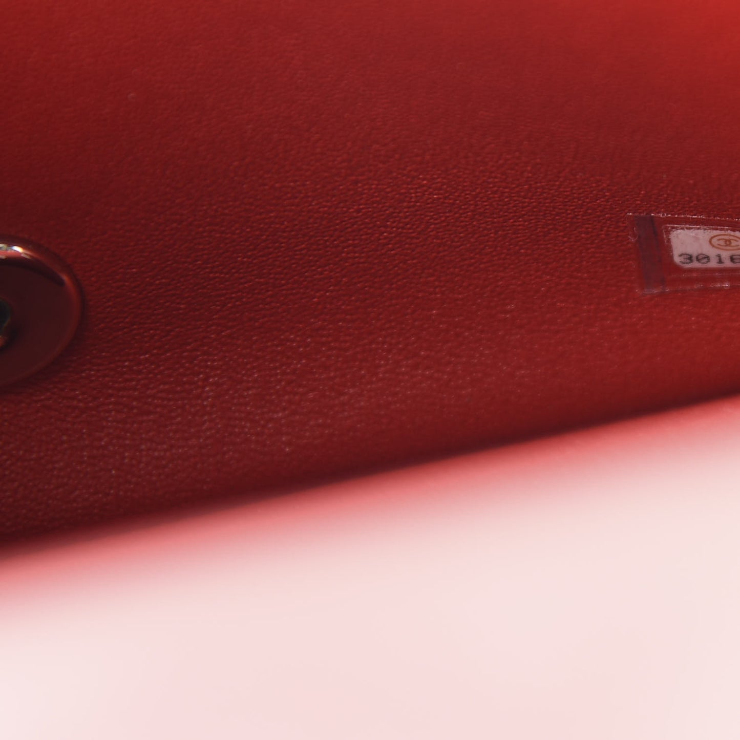 Lambskin Quilted Mini Rectangular Flap Red