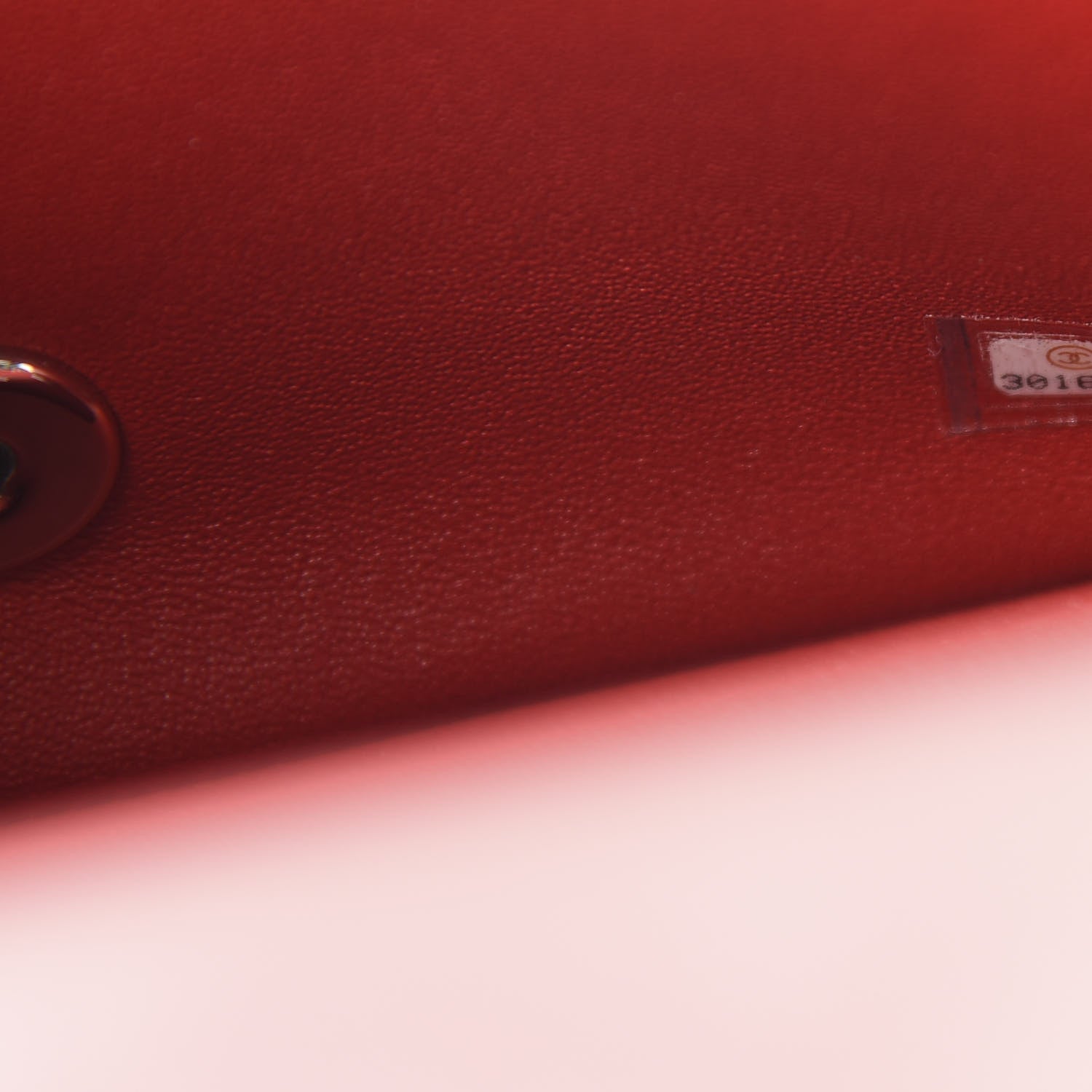 Chanel Lambskin Quilted Mini Rectangular Flap Red 9 of 11