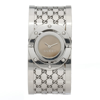 Gucci Stainless Steel 33mm Twirl Quartz Watch Brown 1 of 4