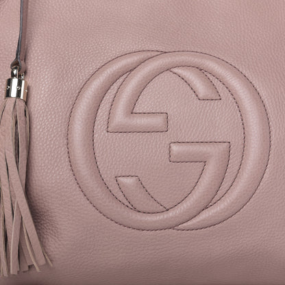 Gucci Pebbled Calfskin Large Soho Chain Shoulder Bag Dark Cipria 10 of 10