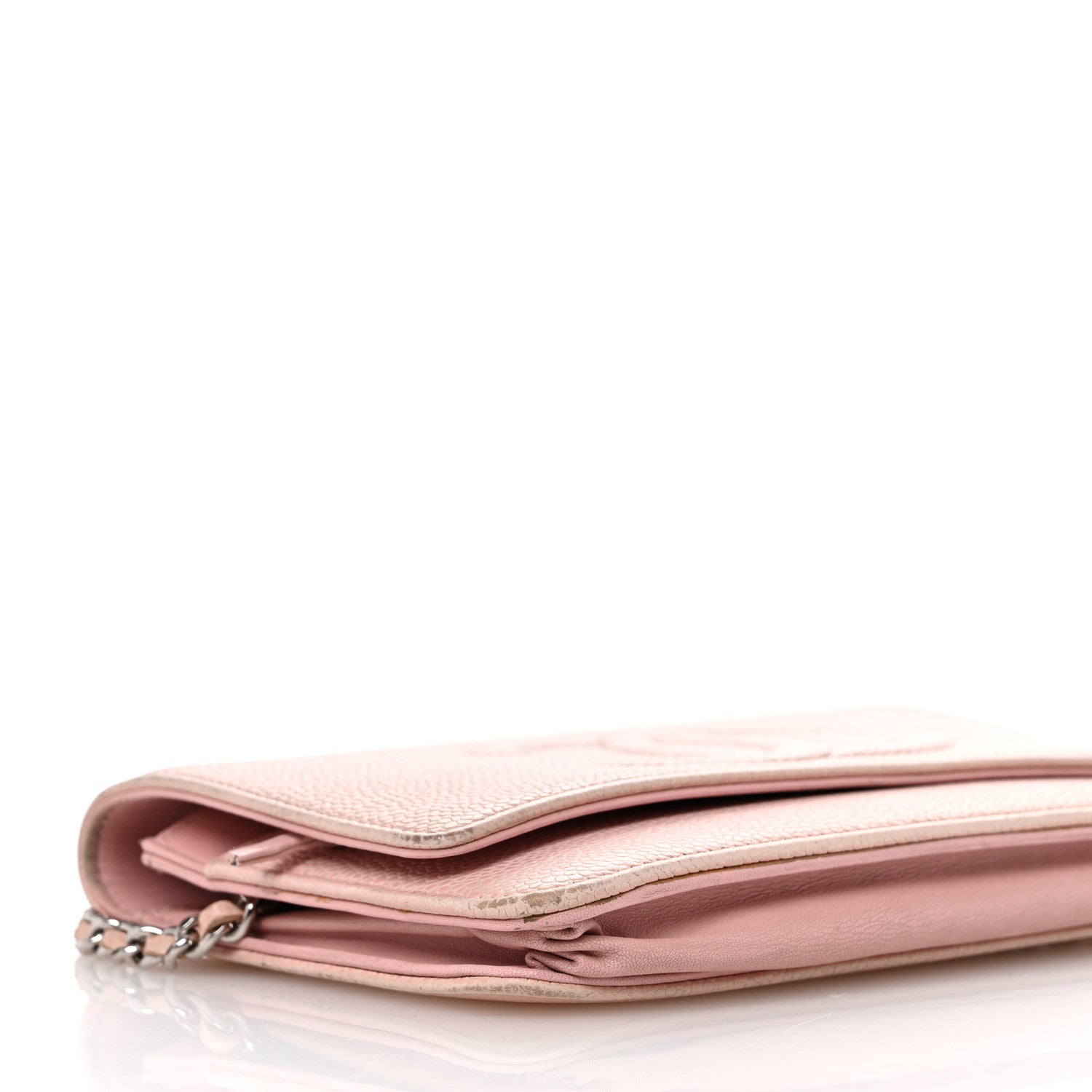 Chanel Caviar Timeless CC Wallet on Chain WOC Pink 9 of 13
