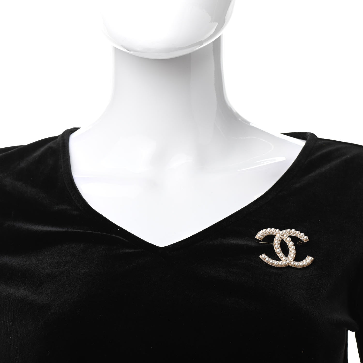 Chanel Pearl CC Brooch Gold 2 of 5