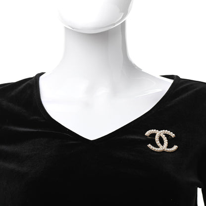 Chanel Pearl CC Brooch Gold 2 of 5