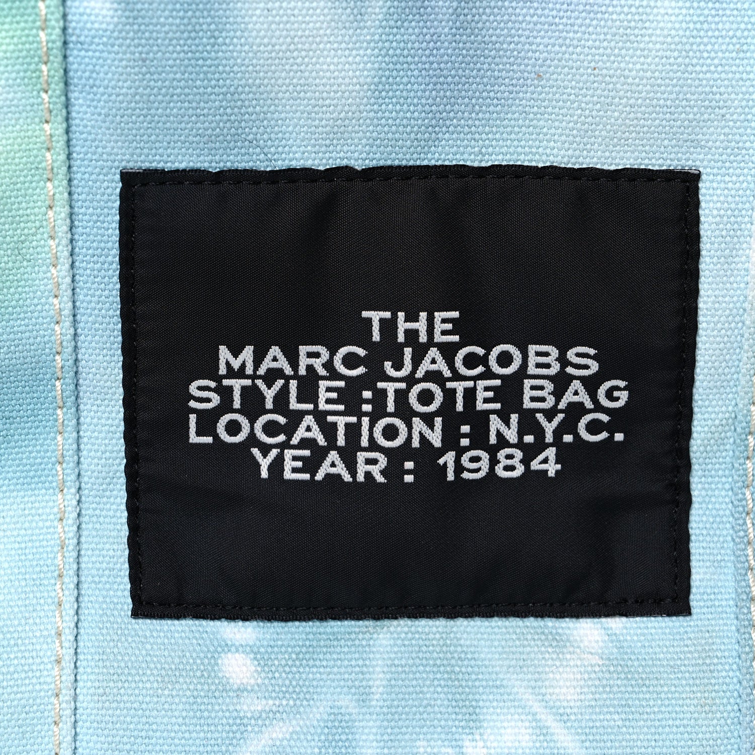 Marc Jacobs Cotton Canvas Tie Dye Medium The Traveler Tote Bag Blue Multi 14 of 16