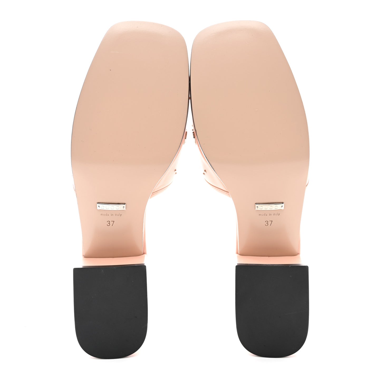 Malaga Kid Interlocking G Studs 50mm Platform Sandals 37 Perfect Pink