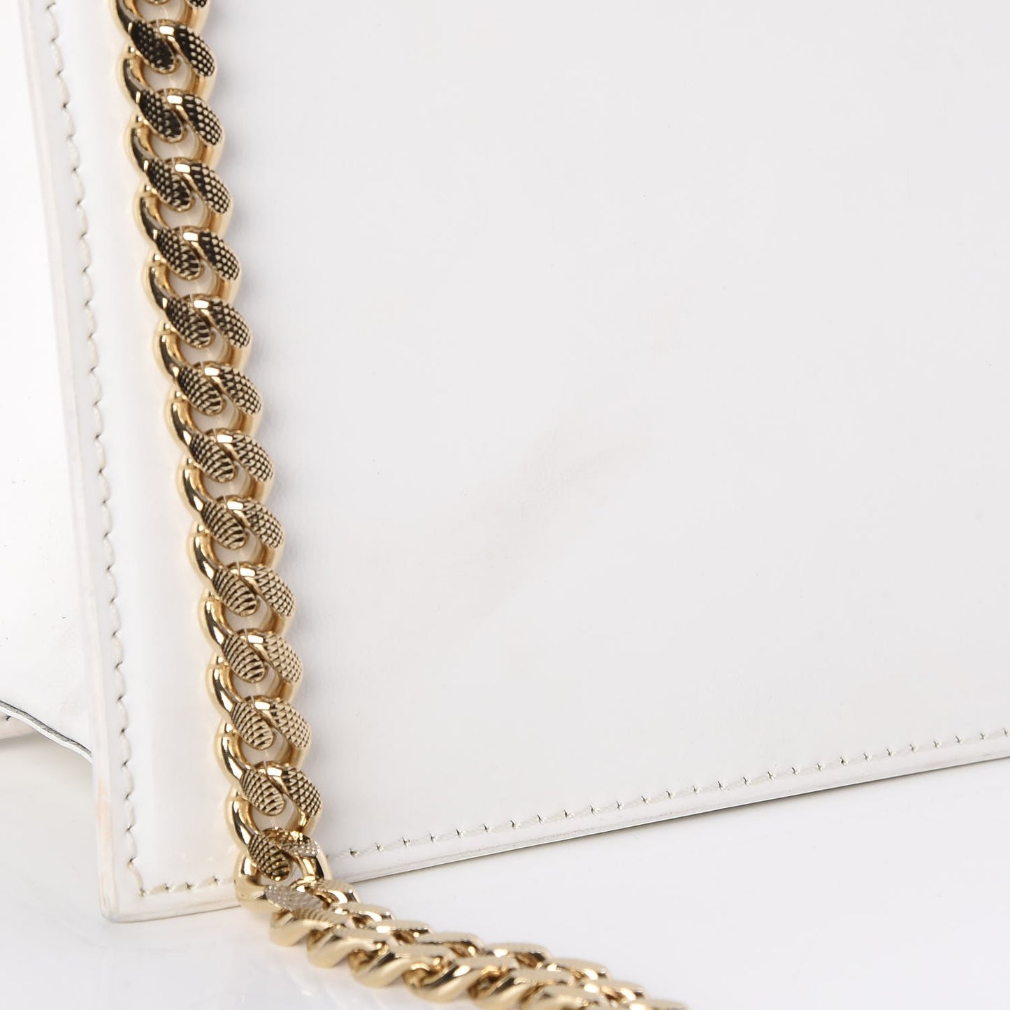 Patent Large Diamante Flap White