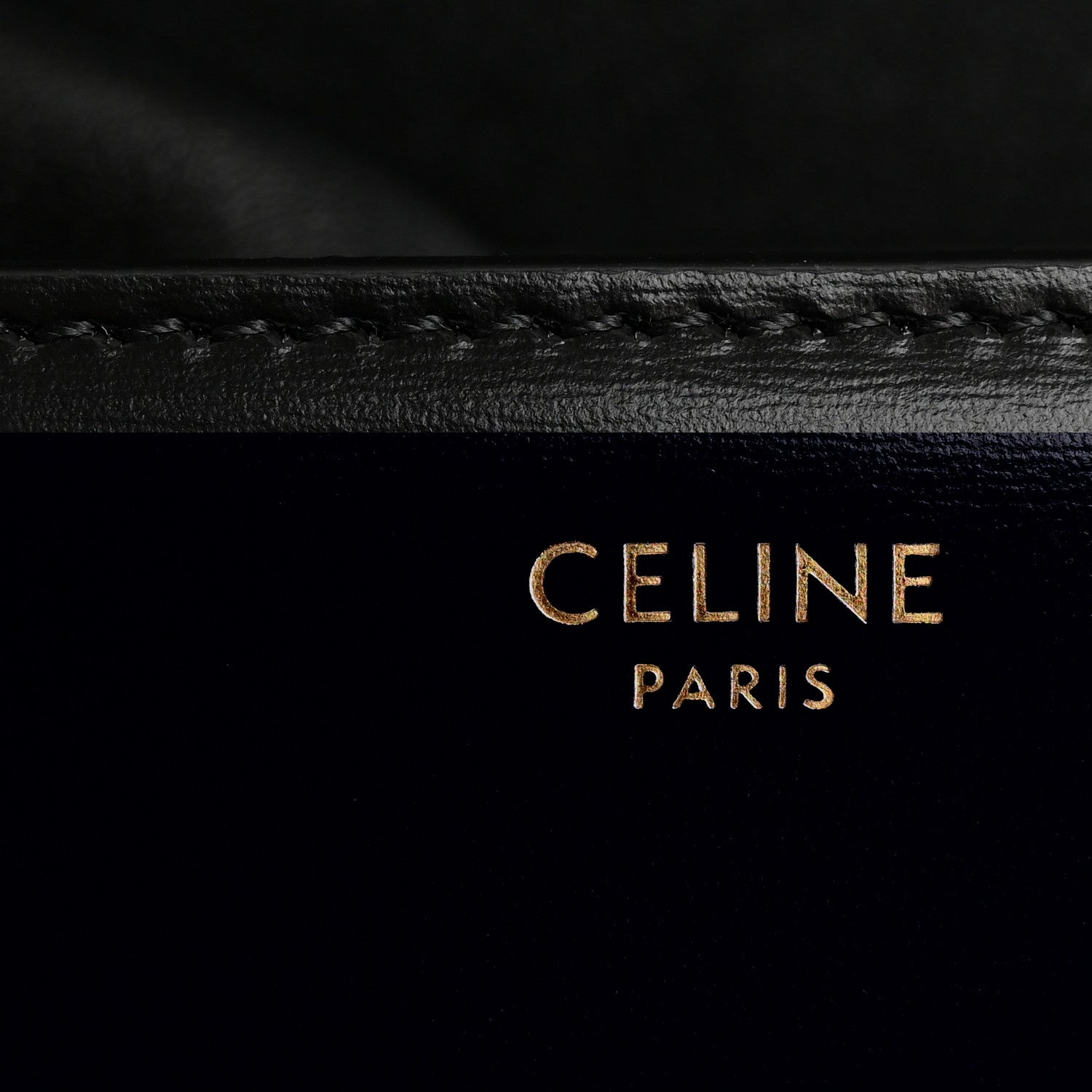Celine Shiny Calfskin Teen Triomphe Black 6 of 13