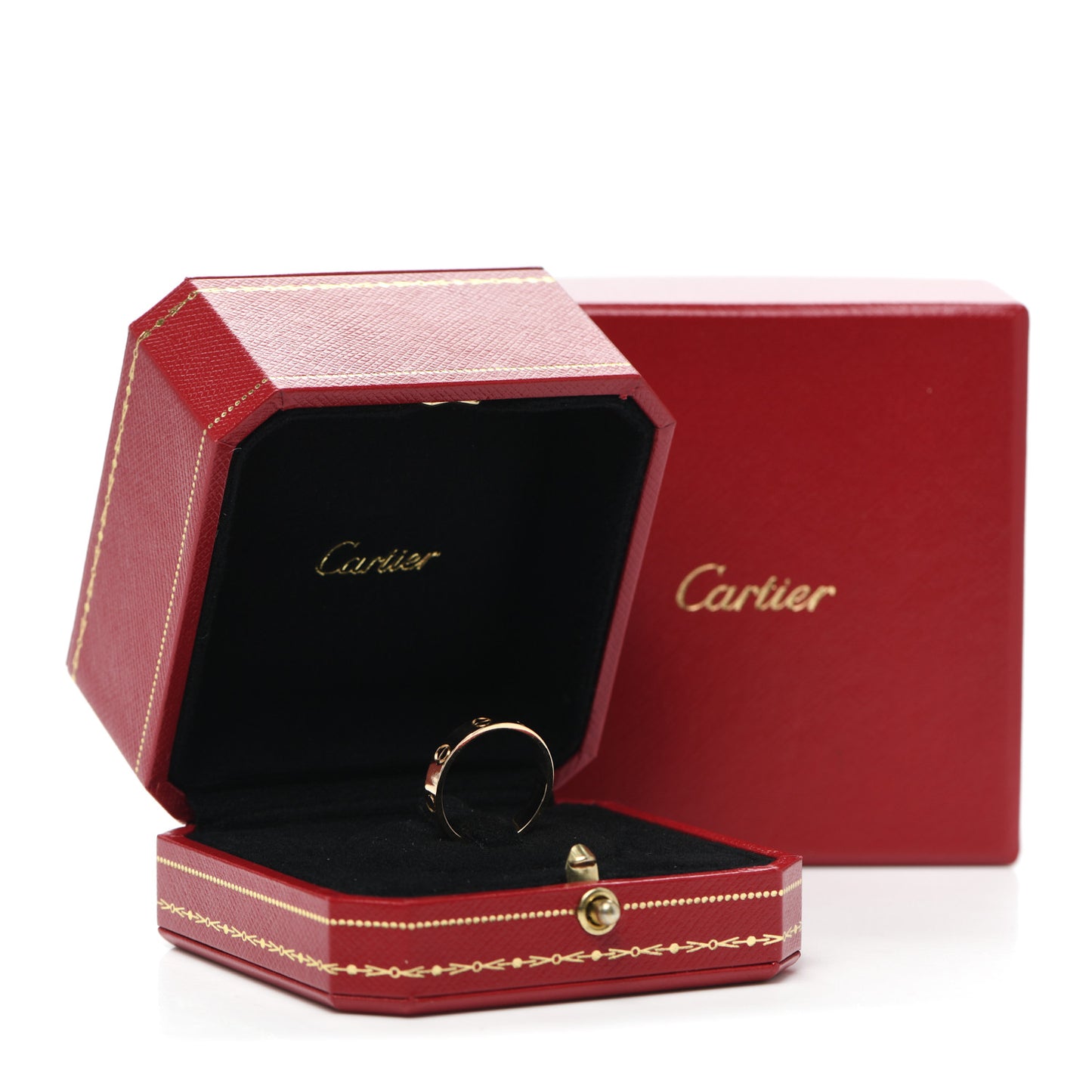 18K Yellow Gold 3.5mm LOVE Wedding Band Ring 54 6.75