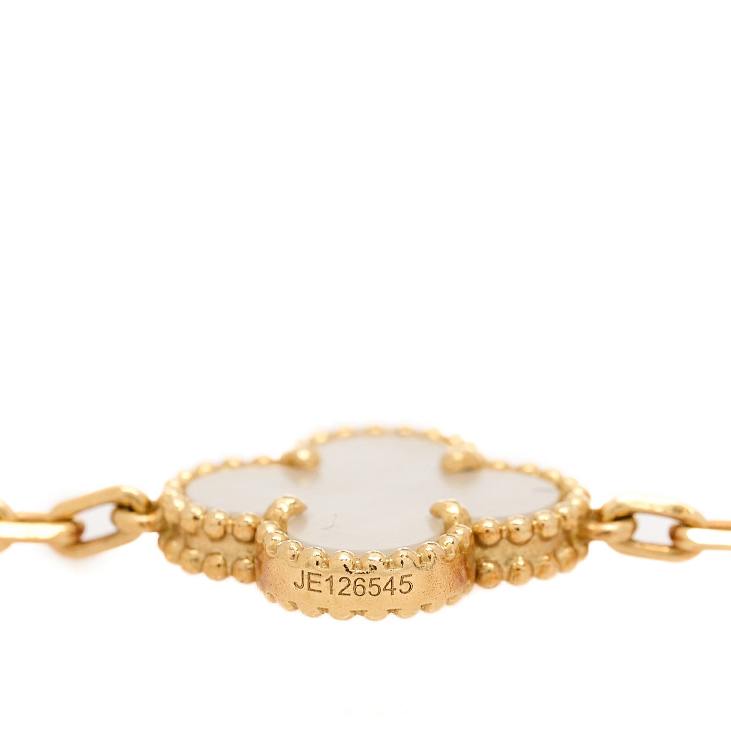 Van Cleef & Arpels 18K Yellow Gold Mother of Pearl 5 Motifs Vintage Alhambra Bracelet 4 of 6