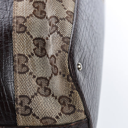 Gucci Monogram Medium Hasler Tote Dark Brown 11 of 24