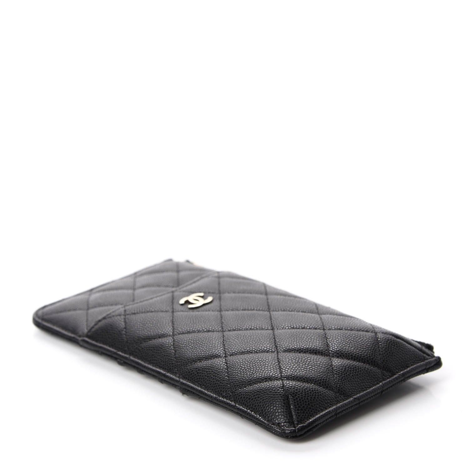 Chanel Caviar Quilted Classic Flat Wallet Pouch Black 4 of 9