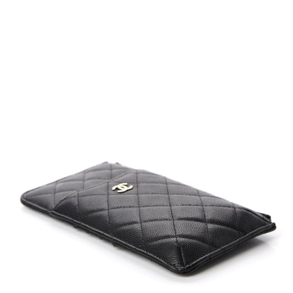 Chanel Caviar Quilted Classic Flat Wallet Pouch Black 4 of 9