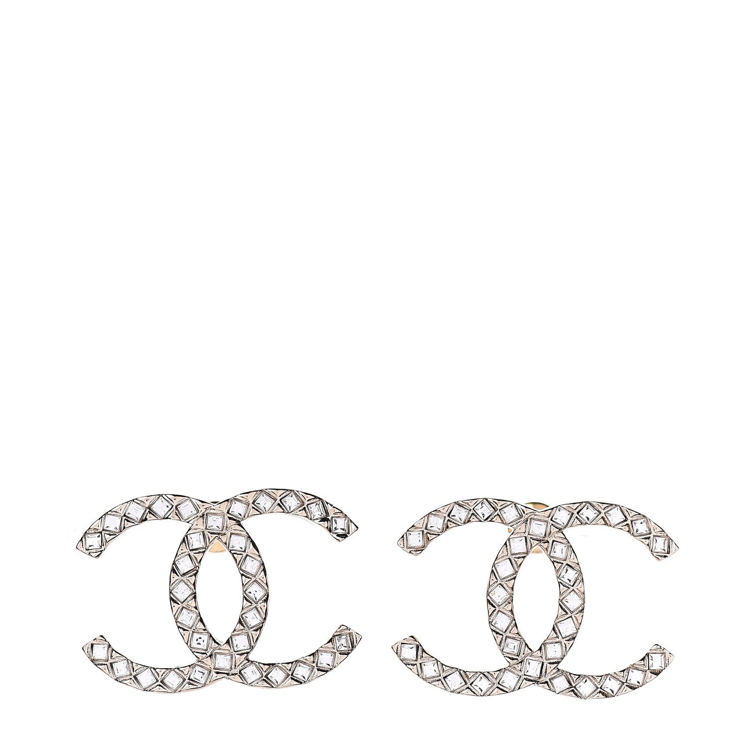 Baguette Crystal High Society CC Earrings Gold