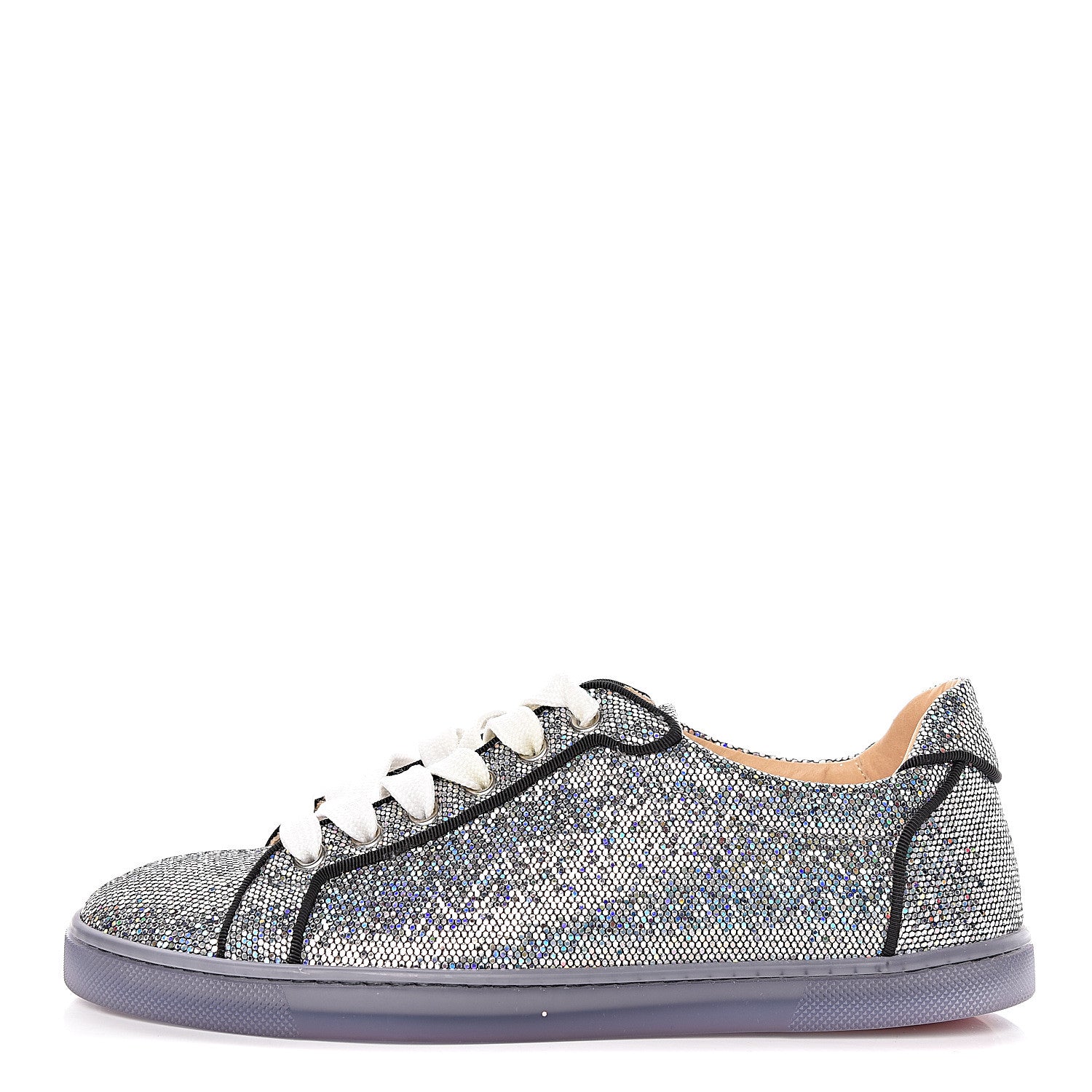Christian Louboutin Seava Glitter Disco Ball Flat Sneakers 37 Multicolor 1 of 9