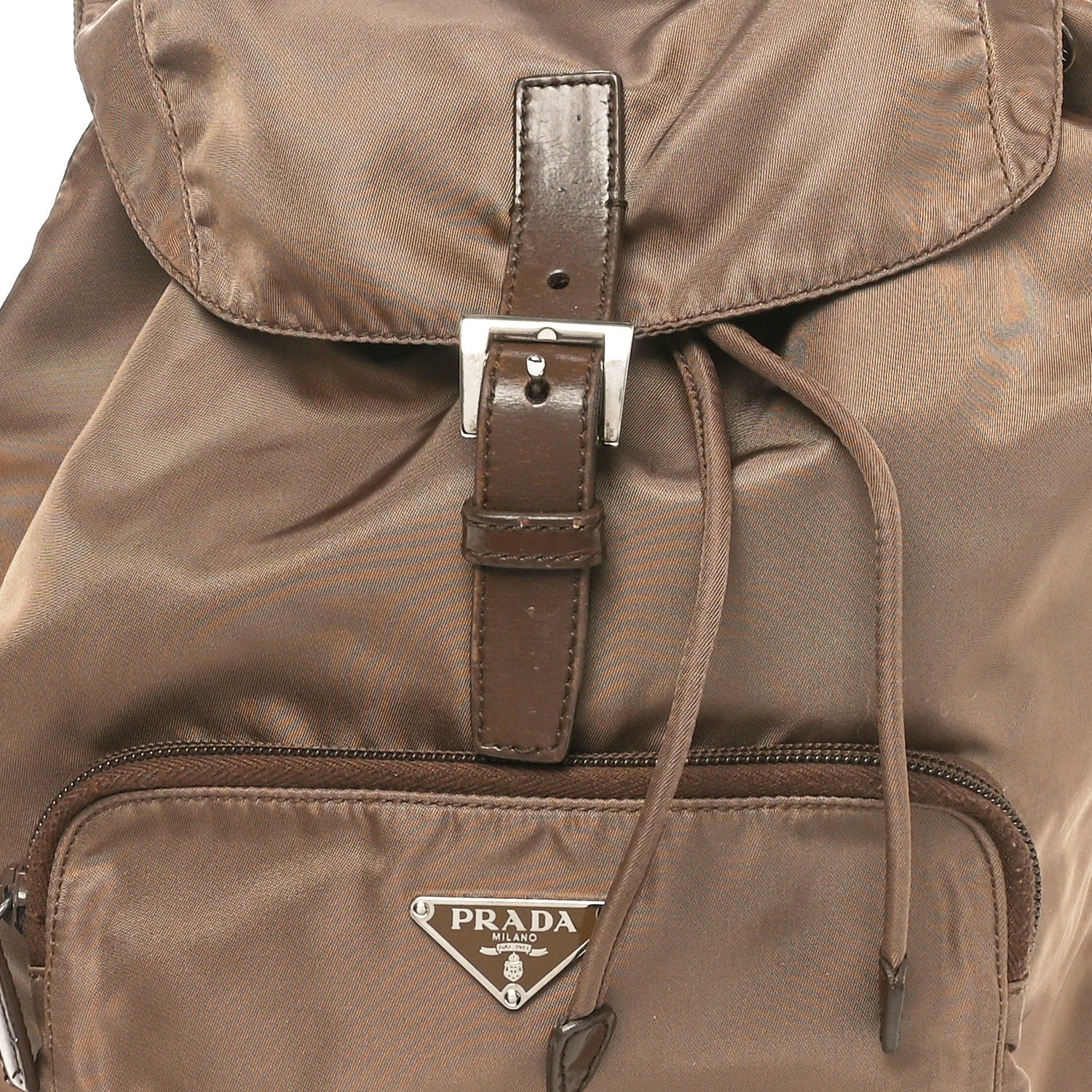 Prada Nylon Vela Medium Cinch Backpack Antilope 7 of 9