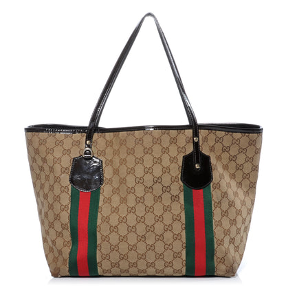 Gucci Monogram Web Large Jolie Tote Brown 1 of 12