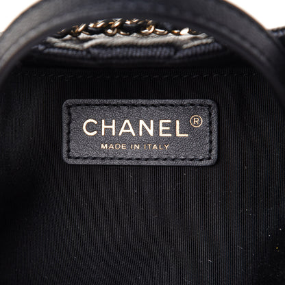 Chanel Caviar Quilted Rolled Up Bucket Drawstring Bag Black 6 of 12