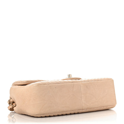 Chanel Calfskin Chevron Small Surpique Flap Beige 4 of 11
