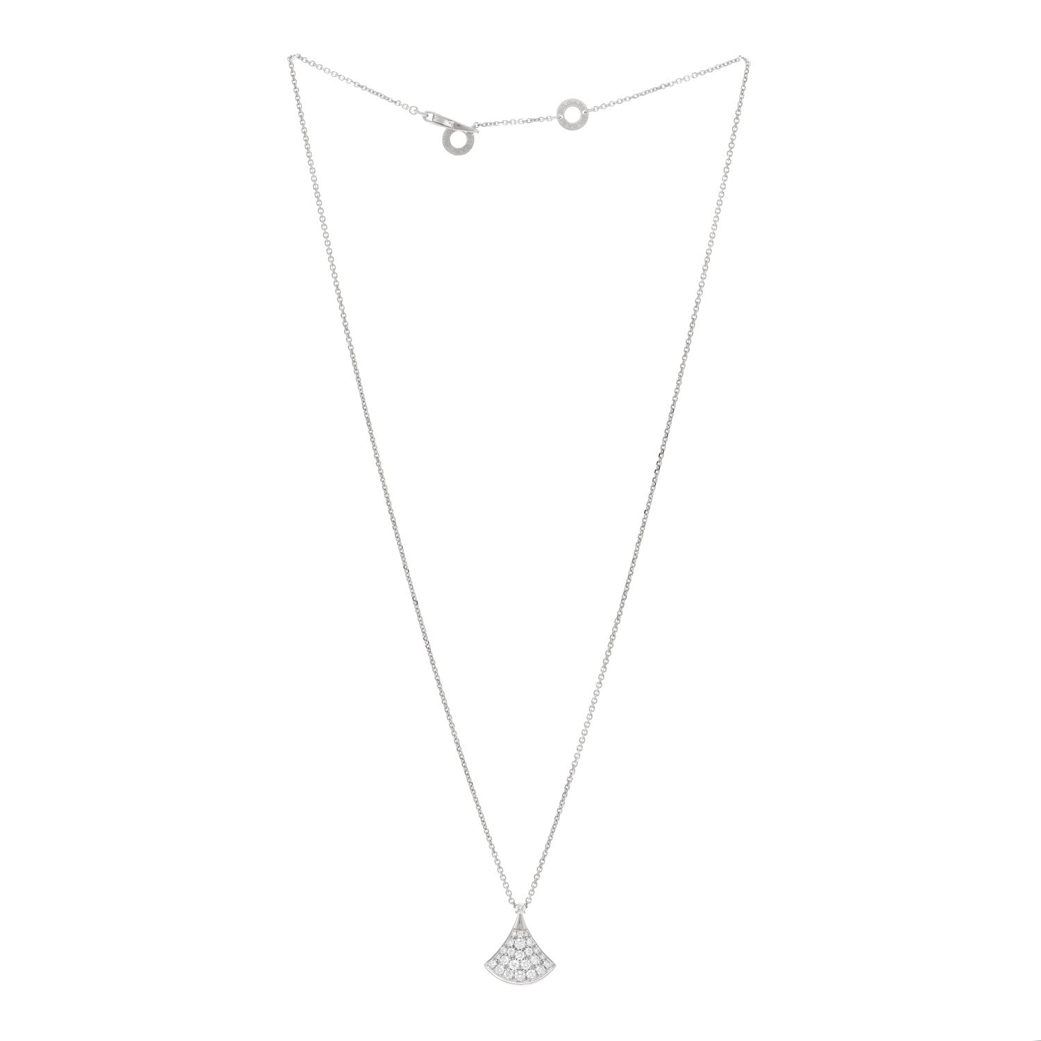 Bulgari 18K White Gold Diamond Divas' Dream Pave Necklace 3 of 4