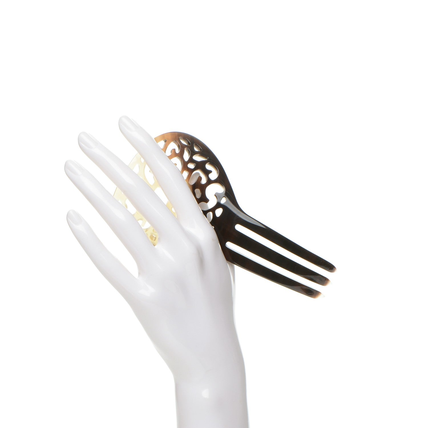 Hermes Buffalo Horn Rocaille Hair Comb 2 of 8