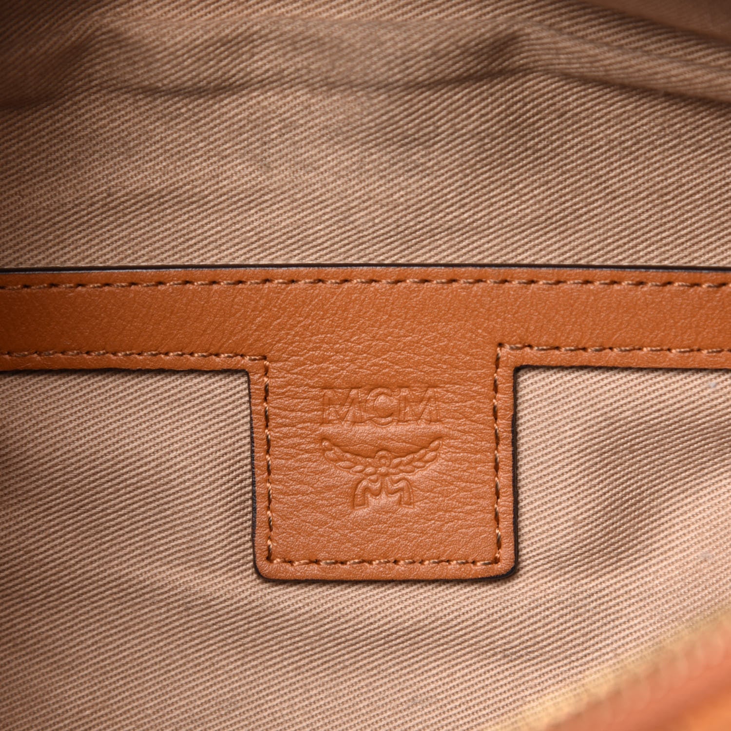 MCM Visetos Medium Fusten Belt Bag Cognac 6 of 10