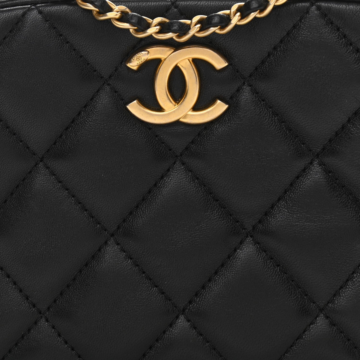 Chanel Lambskin Quilted Mini My Perfect Camera Case Black 8 of 11