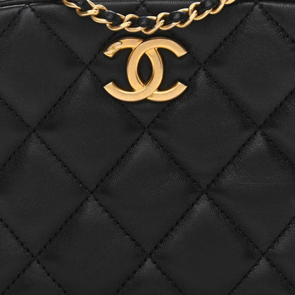 Chanel Lambskin Quilted Mini My Perfect Camera Case Black 8 of 11