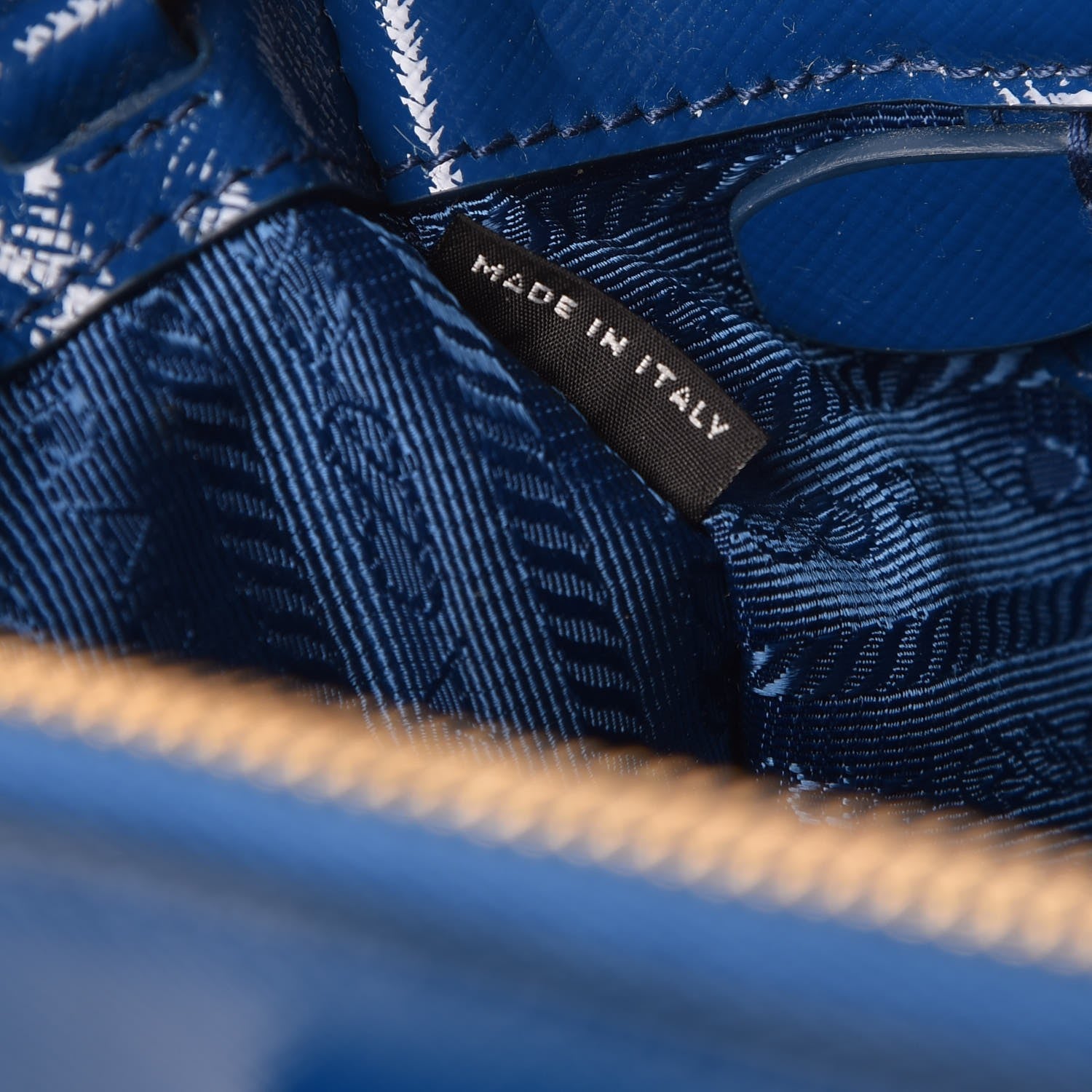 Prada Saffiano Vernice Medium Galleria Double Zip Tote Cobalto 7 of 8