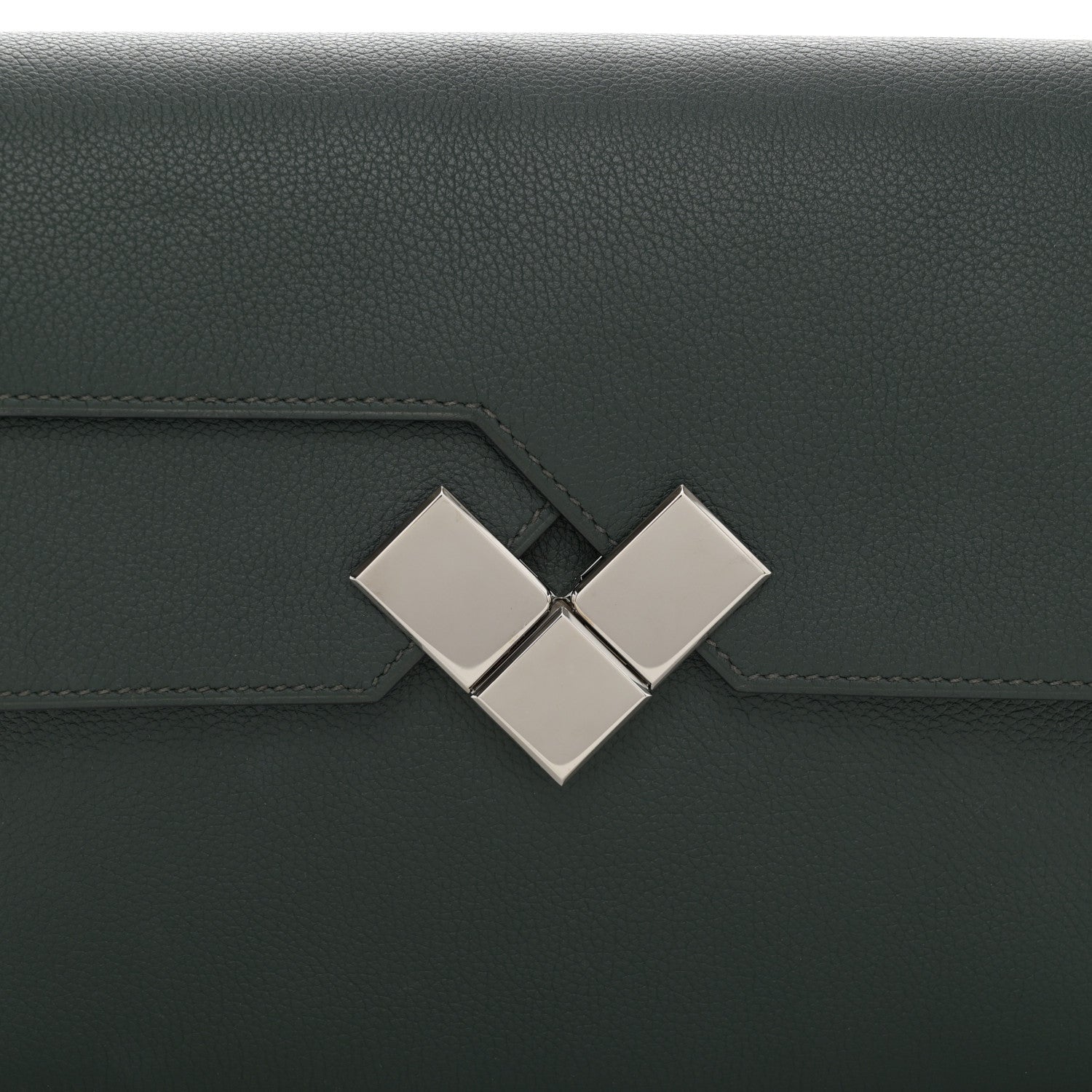 Hermes Evercolor Fortunio Clutch Vert Anglais 9 of 11