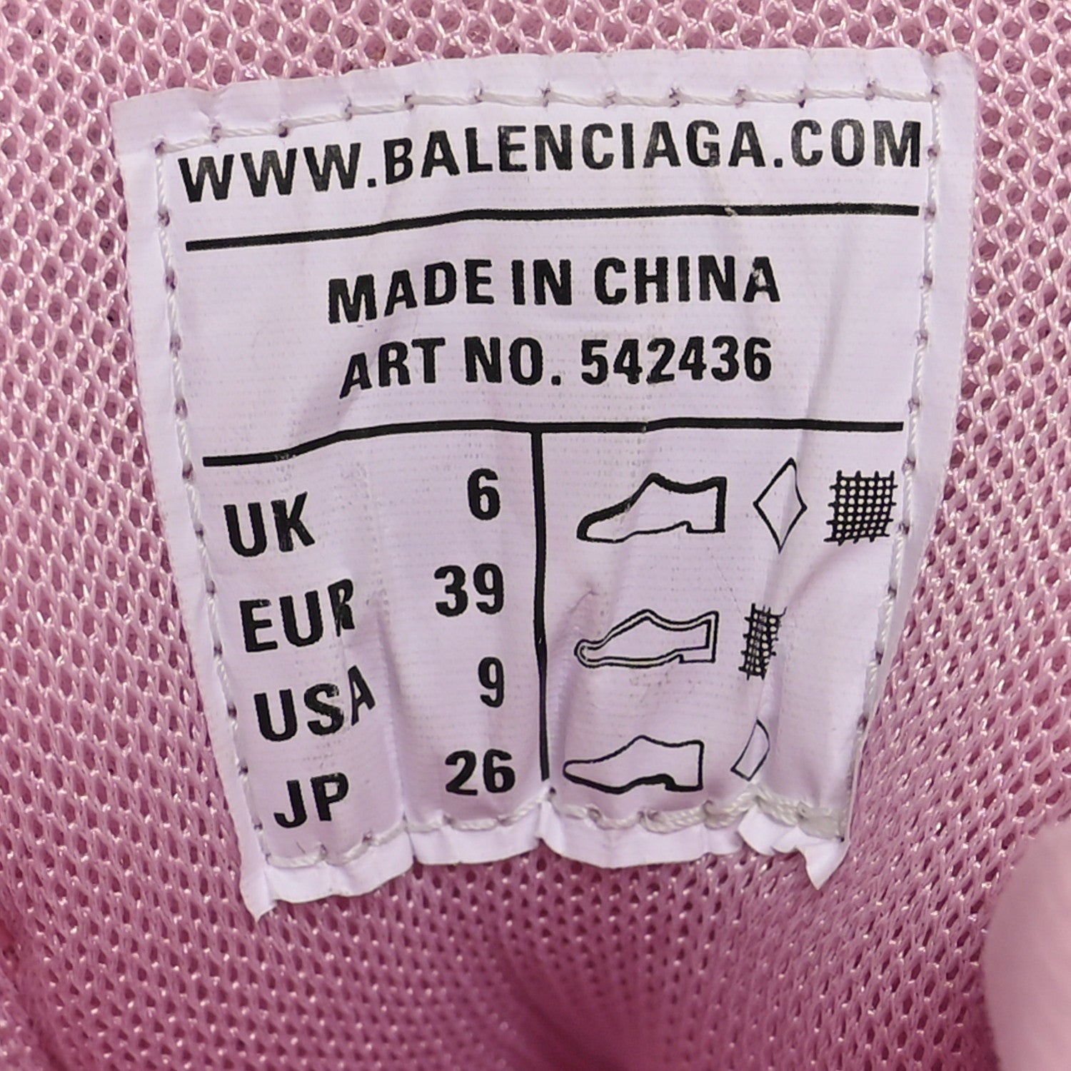 Balenciaga Mesh Nylon Womens Track Sneakers 39 Faded Pink 7 of 7