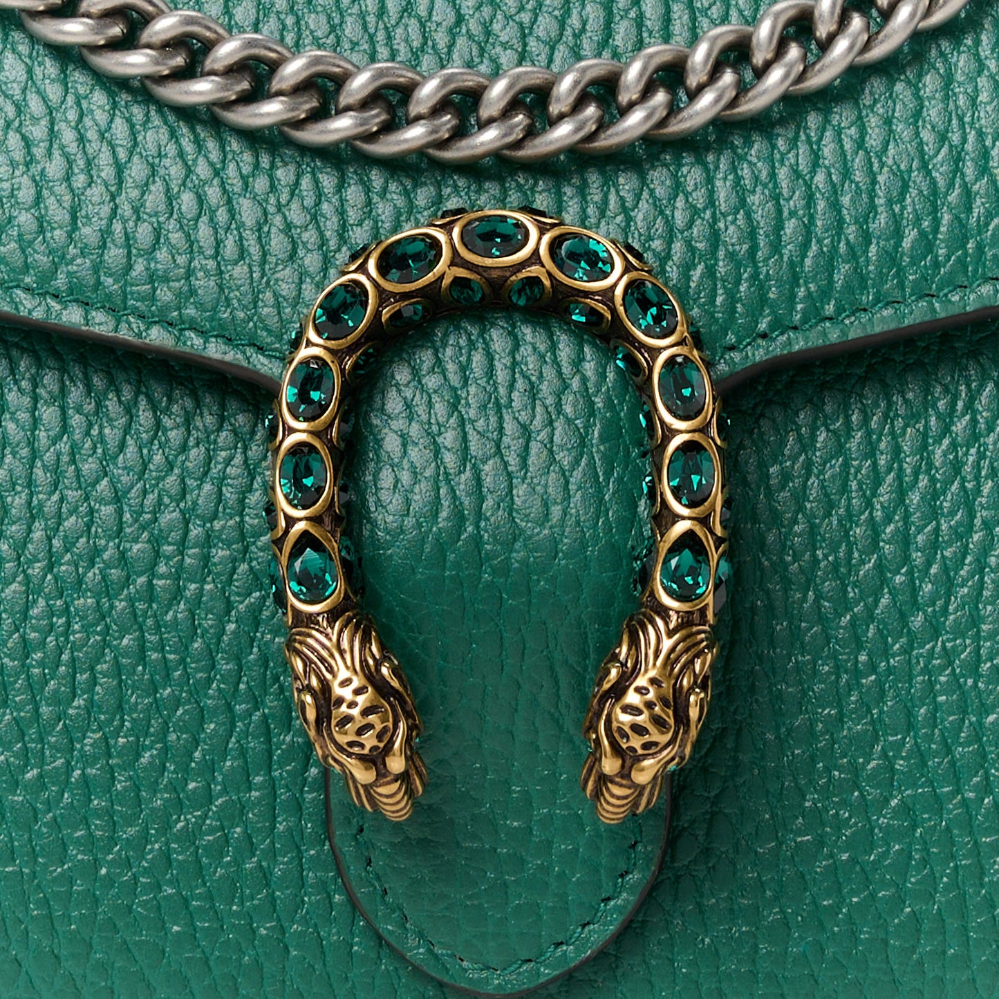 Calfskin Mini Dionysus Chain Wallet Emerald