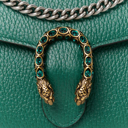 Gucci Calfskin Mini Dionysus Chain Wallet Emerald 9 of 11