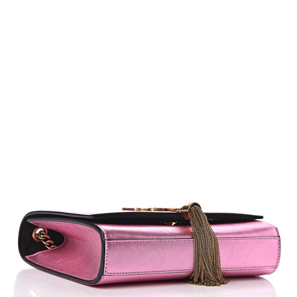 Saint Laurent Metallic Calfskin Small Classic Monogram Kate Tassel Satchel Pink 4 of 10