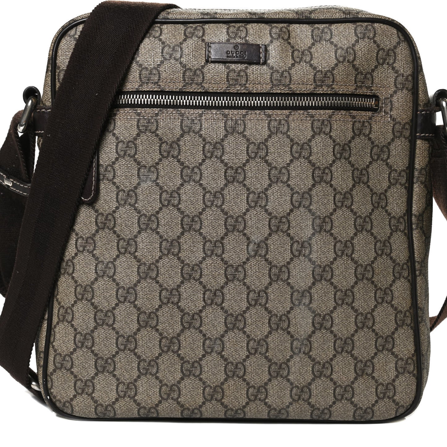 GG Plus Monogram Medium Messenger Bag Dark Brown