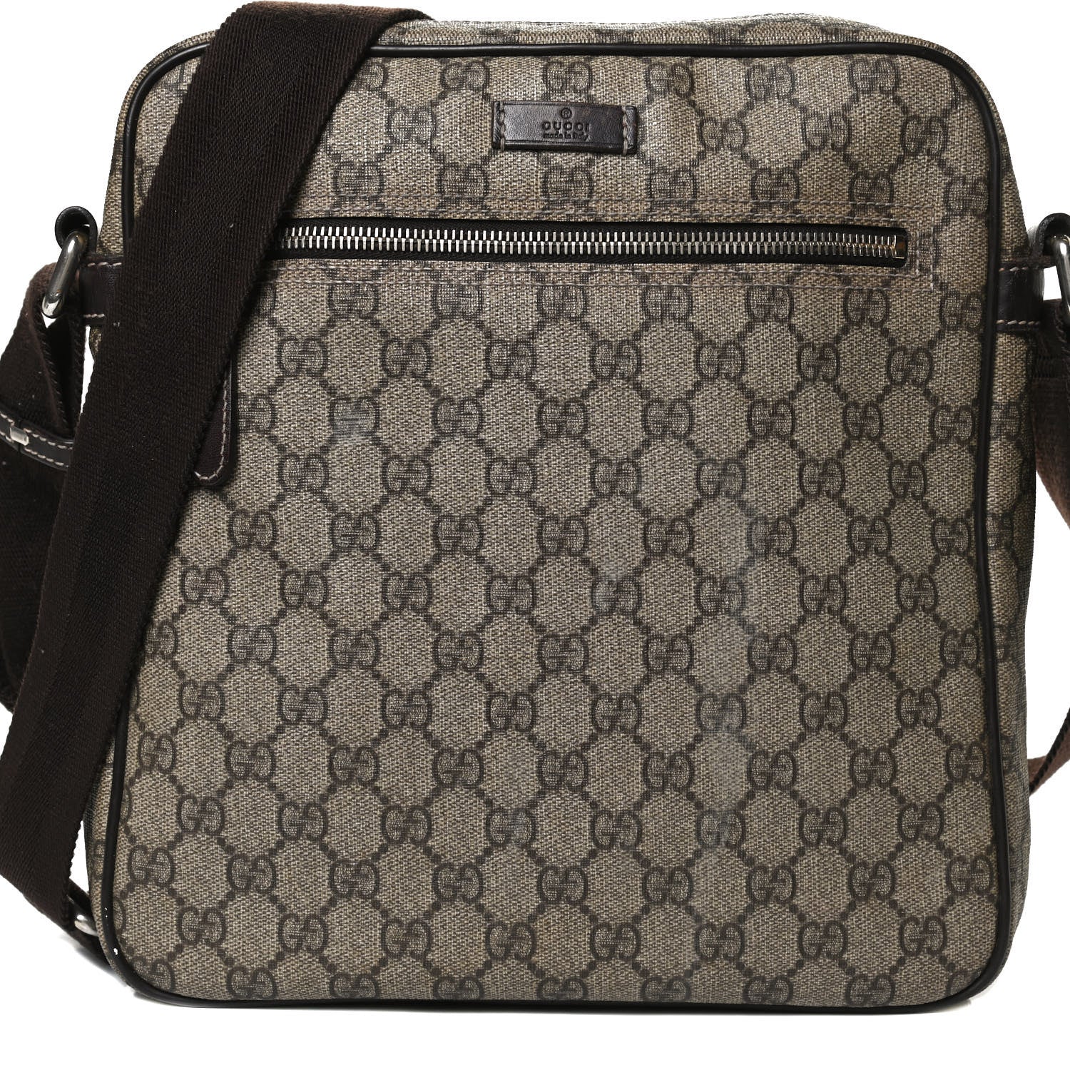 Gucci GG Plus Monogram Medium Messenger Bag Dark Brown 10 of 12