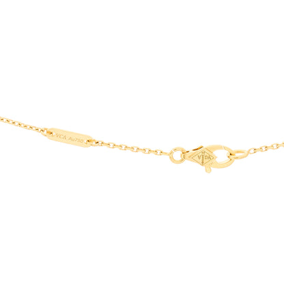 Van Cleef & Arpels 18K Yellow Gold Mother of Pearl Sweet Alhambra Butterfly Pendant Necklace 4 of 7