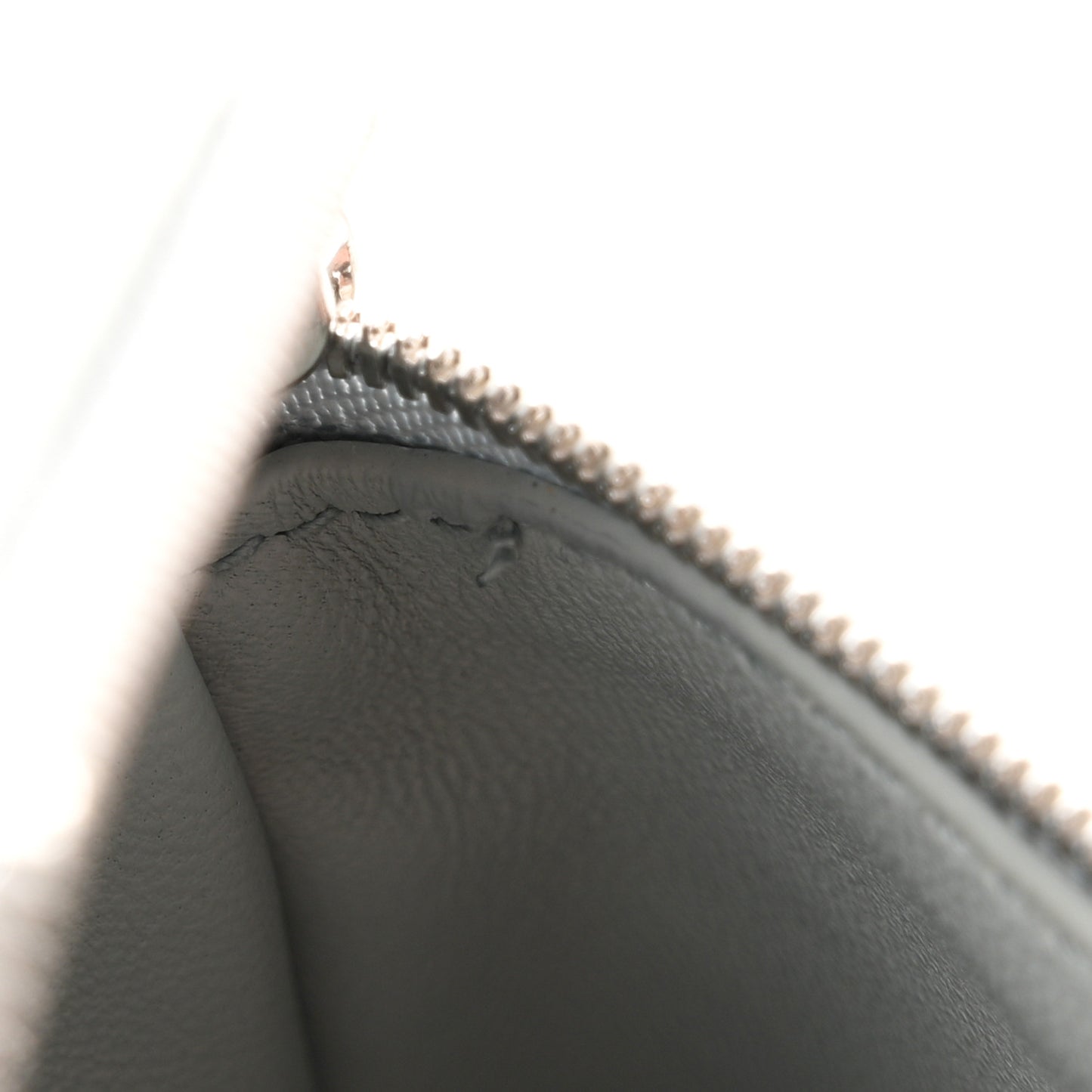 Grained Calfskin Extra Pocket Mini Pouch Minty Breeze