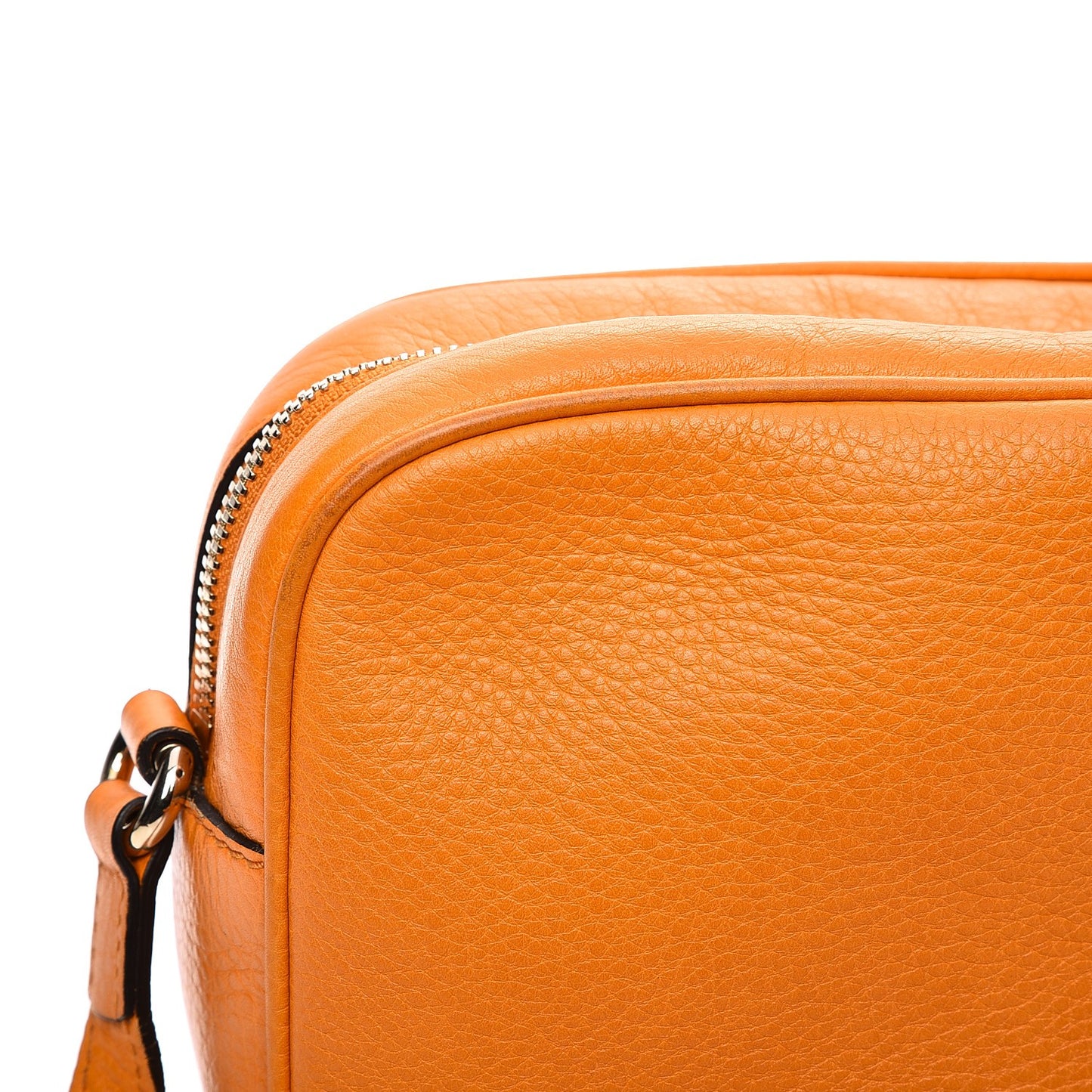 Pebbled Calfskin Small Soho Disco Bag Curcuma