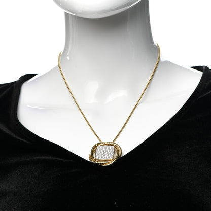 David Yurman 18k Yellow Gold Diamond 32mm Infinity Pendant Necklace 2 of 5
