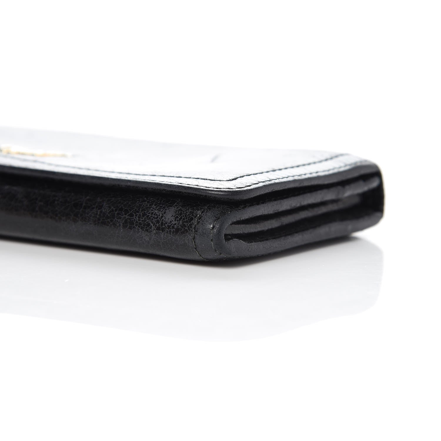 Prada Vitello Shine Zip Flap Wallet Black 15 of 17