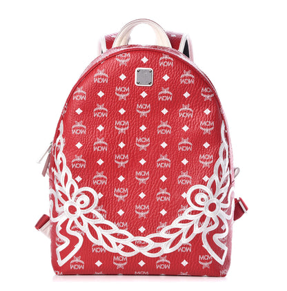 MCM Visetos Medium Stark Dietrich Laurel Backpack Red 1 of 8