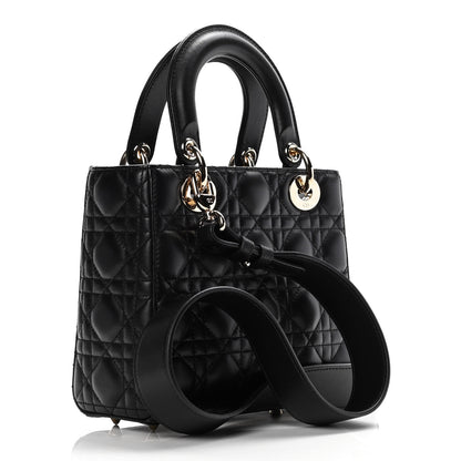 Christian Dior Lambskin Cannage Small Lucky Badges My Lady Dior Black 3 of 10