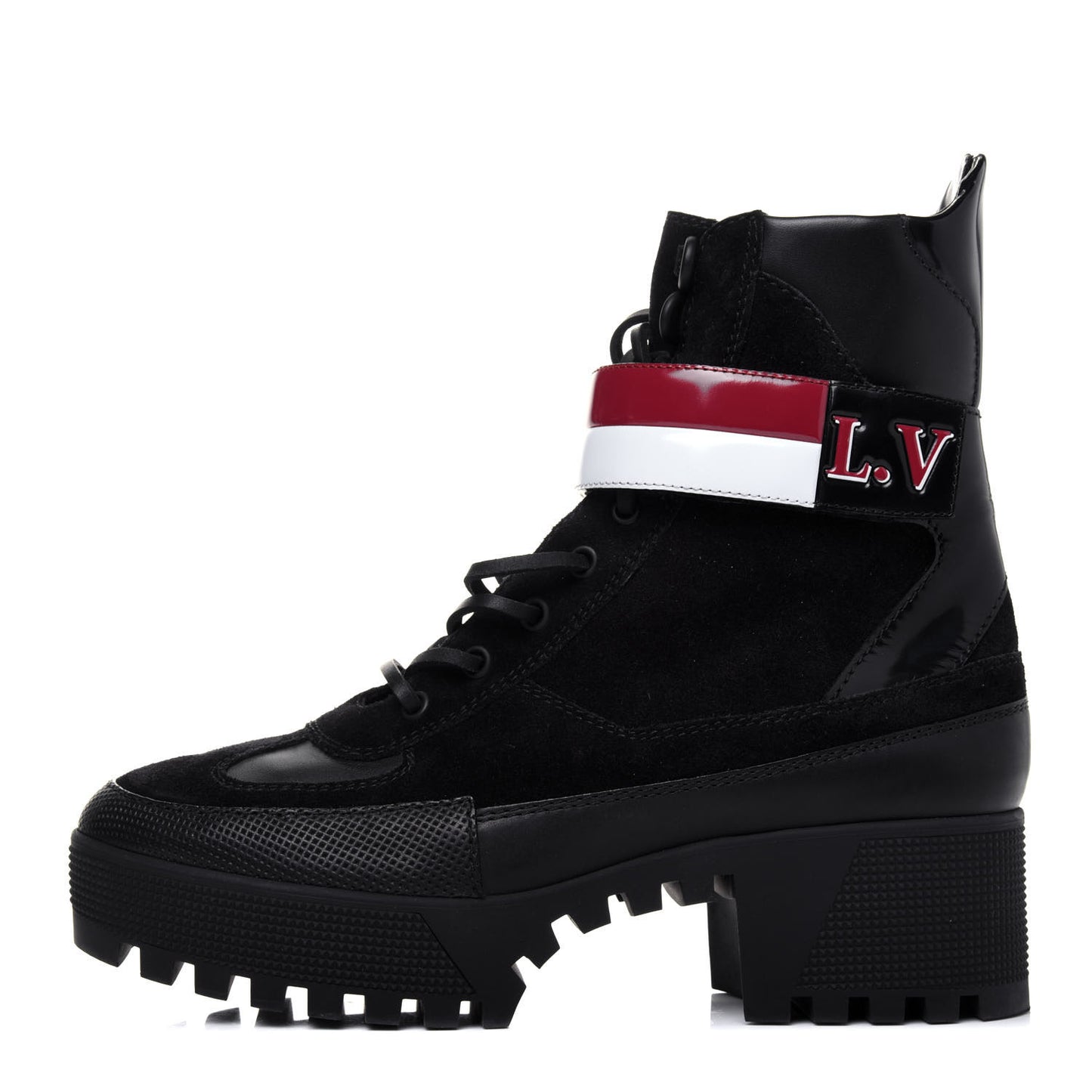 Suede Calfskin Laureate Platform Desert Boots 40 Black