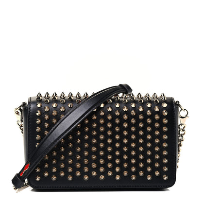 Christian Louboutin Calfskin Spiked Zoompouch Crossbody Black 1 of 4