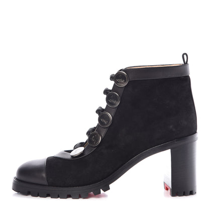 Christian Louboutin Calfskin Suede Alphabouton 70 Boots 39.5 Black 1 of 7
