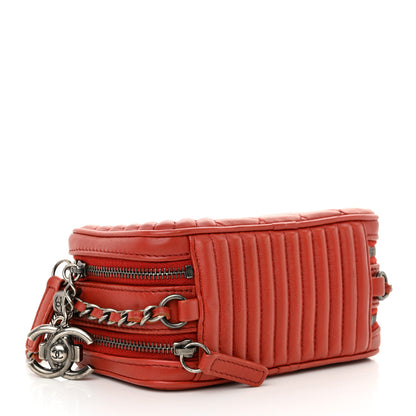 Chanel Lambskin Quilted Mini Coco Boy Camera Case Red 4 of 12