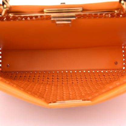 Fendi Nappa Woven Large Peekaboo Iconic Satchel Clementine 5 of 9